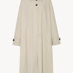 Front view of porcelain lolana coat on white background, with no model shown.