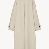 Back view of porcelain lolana coat on white background, with no model shown.