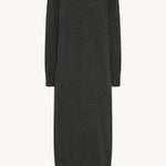 Front view of enzyme black loter dress on white background, with no model shown.