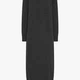 Front view of enzyme black loter dress on white background, with no model shown.