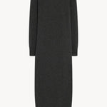 Back view of enzyme black loter dress on white background, with no model shown.