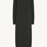 Back view of enzyme black loter dress on white background, with no model shown.