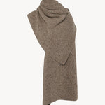 Front view of sepia mantia scarf on white background with no model shown.