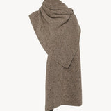 Front view of sepia mantia scarf on white background with no model shown.