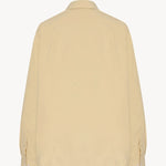 Back view of sand margan shirt on white background, with no model shown.