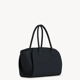 Front slanted view of black marlo 12 bag on white background, with no model shown.