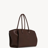 Front slanted view of deep brown marlo 14 bag on white background, with no model shown.