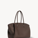 Front slanted view of deep brown marlo 14 bag on white background, with no model shown.