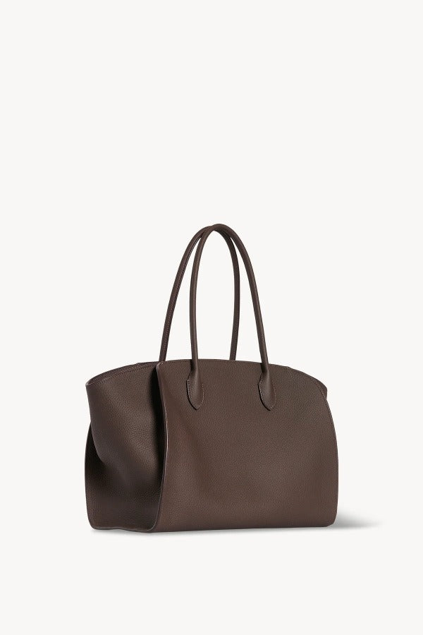 Front slanted view of deep brown marlo 14 bag on white background, with no model shown.