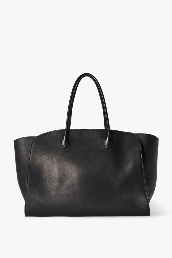 Front  view of black marlo 17 bag on white background, with no model shown.