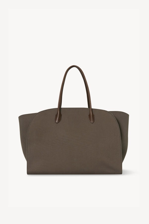 Front view of taupe marlo 17 on white background, with no model shown.