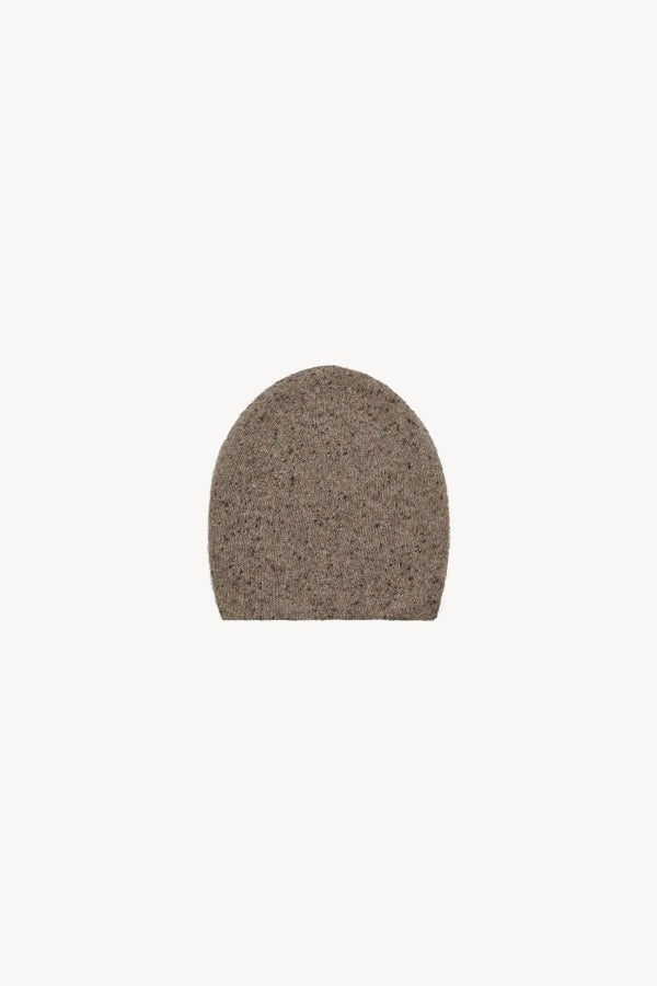 Front view of sepia marvy beanie on white background, with no model shown.