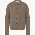 Front view of sepia mauino caridgan on white background, with no model shown.