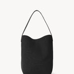 Back view of black medium n/s park tote on white background, with no model shown.