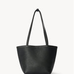 Front view of black medium park tote on white background, with no model shown.