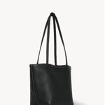 Front slanted view of black medium park tote on white background, with no model shown.