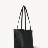Front slanted view of black medium park tote on white background, with no model shown.
