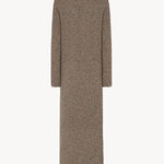 Front view of sepia melani dress on white background, with no model shown.