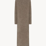 Back view of sepia melani dress on white background, with no model shown.