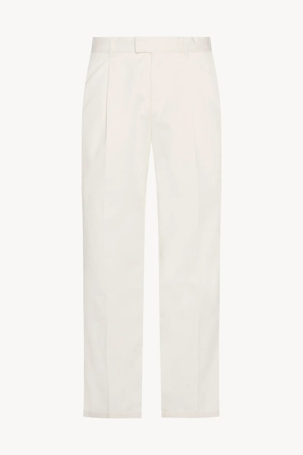 Front view of white belamy pant on white background, with no model shown.