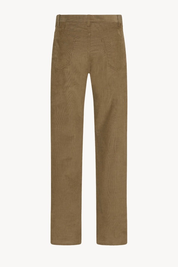 Back view of beige fred pant on white background, with no model shown.