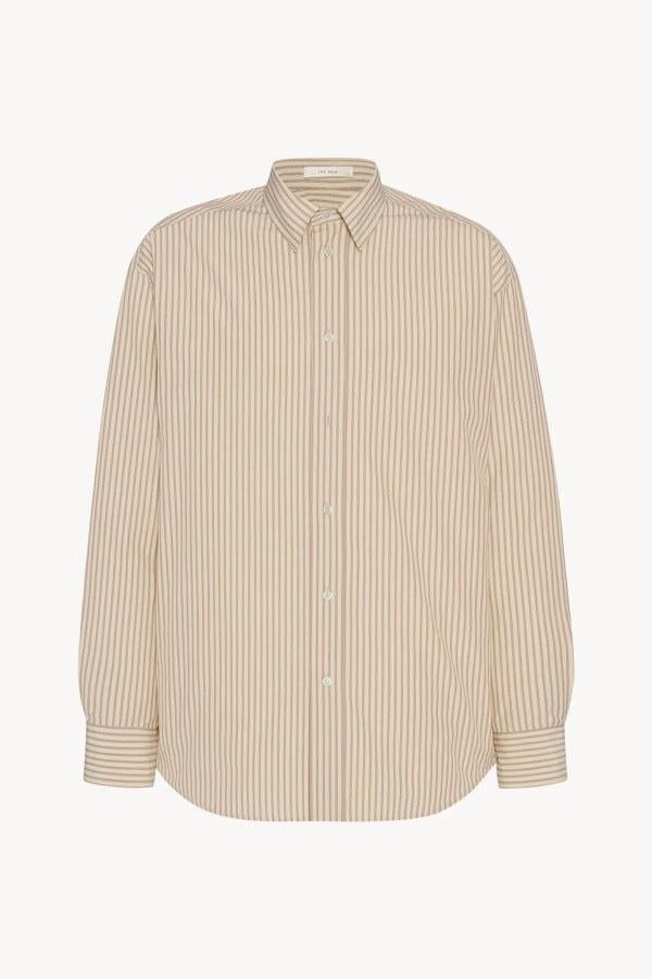 Front view of ivory/beige granada shirt on white background, with no model shown.