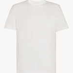 Front view of white luke t-shirt on white background, with no model shown