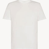 Front view of white luke t-shirt on white background, with no model shown