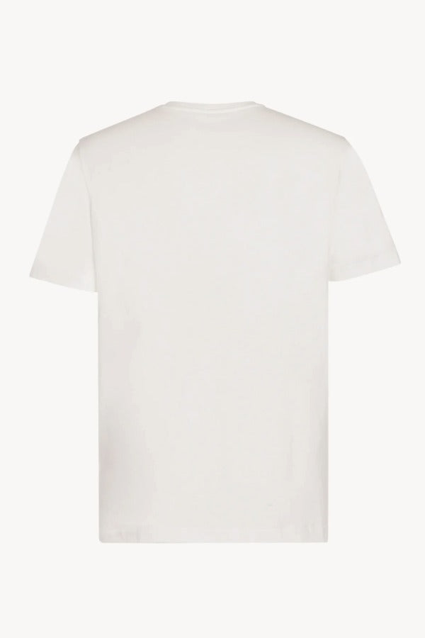 Back view of white luke t-shirt on white background, with no model shown.