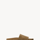 Right side view of military hugh slide sandal on white background, with no model shown.