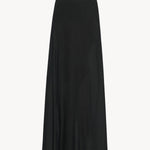 Front view of black mirla skirt on white background, with no model shown.