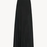 Front view of black mirla skirt on white background, with no model shown.