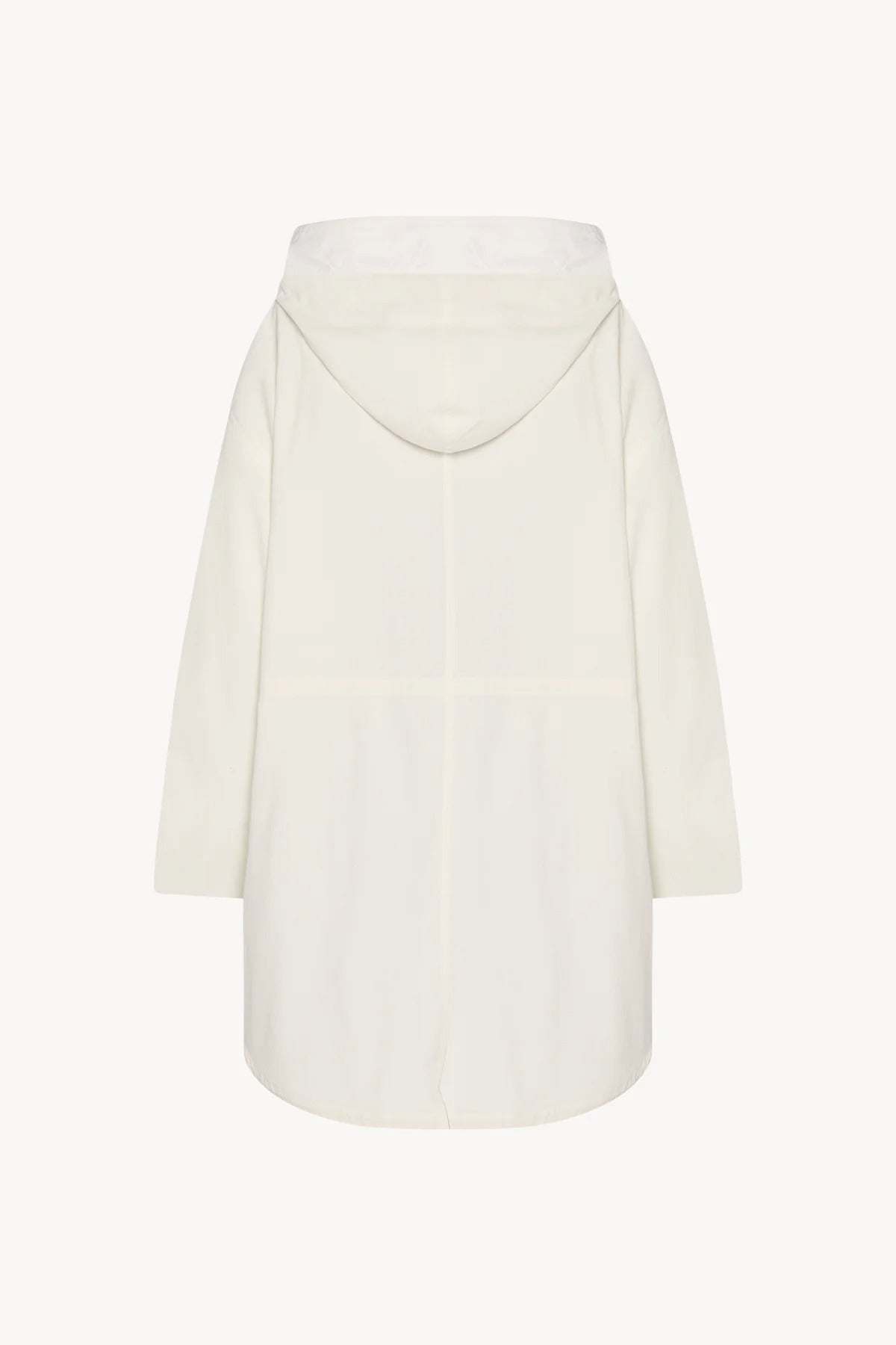 Back view of off-white Kemetina Coat on white background, with no model shown.