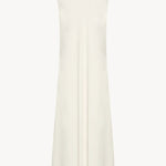 Front view of off-white Nicole dress on white background, with no model shown