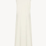 Back view of off-white Nicole dress on white background, with no model shown
