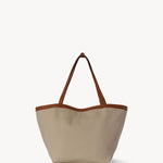 Reversible view of park tote three canvas on white background, with no model shown.