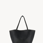 Front view of black park tote three stitch on white background, with no model shown.