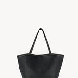 Front view of black park tote three stitch on white background, with no model shown.