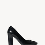 Right side view of black penelope pump on white background, with no model shown.