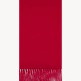 Folded view of goji berry perico scarf on white background, with no model shown.