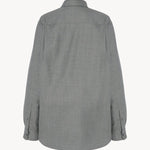 Back view of grey pino shirt on white background, with no model shown.
