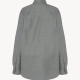 Back view of grey pino shirt on white background, with no model shown.