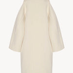 Back view of ivory regino coat on white background, with no model shown.