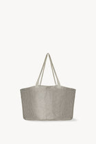 Front view of steel mesh bag on white background, with no model shown.