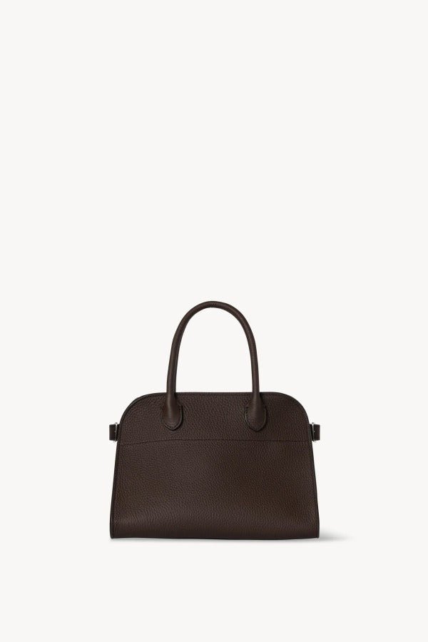 Front view of deep brown soft margaux 10 on white background, with no model shown.