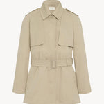 Front view of sandstone tavoris jacket on white background, with no model shown.