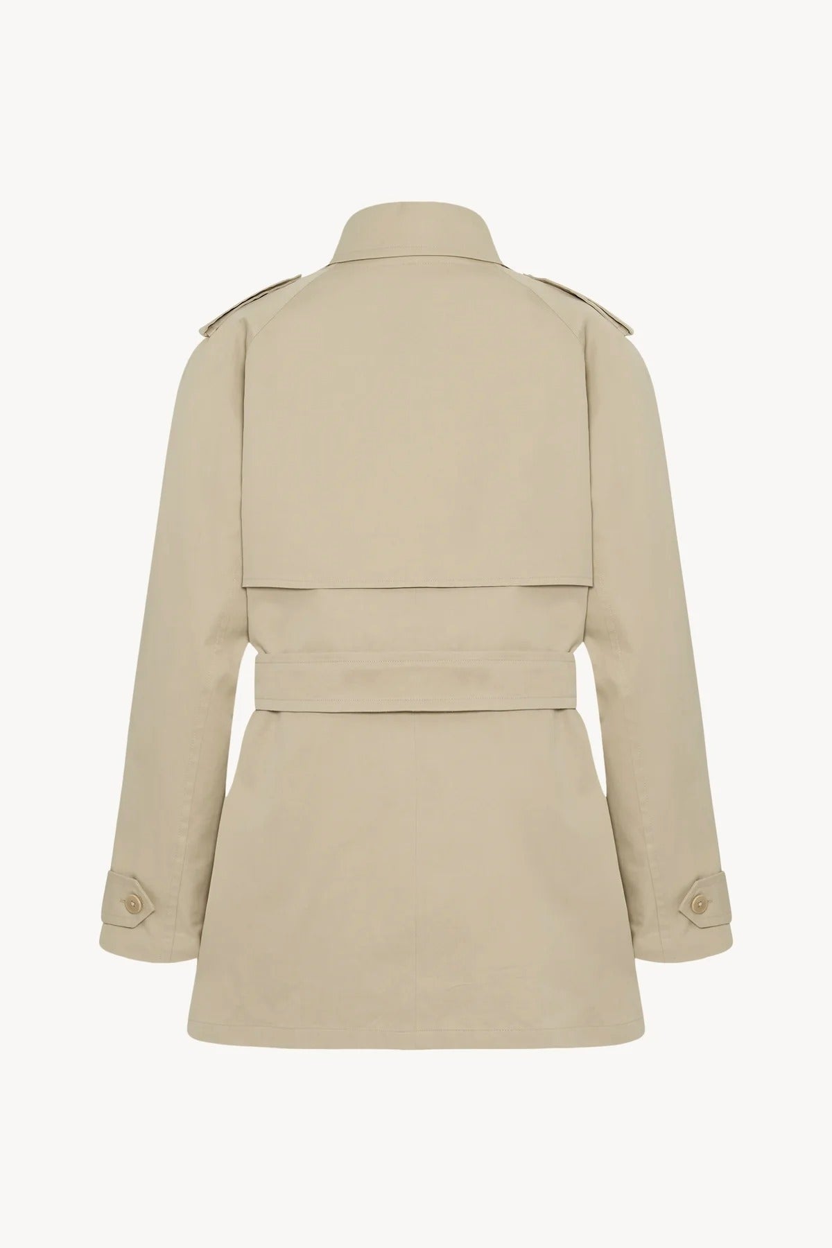 Back view of sandstone tavoris jacket on white background, with no model shown.