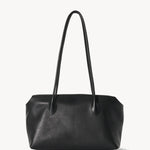 Front view of black terrasse bag on white background, with no model shown.