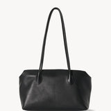 Front view of black terrasse bag on white background, with no model shown.