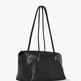 Front slanted view of black terrasse bag on white background, with no model shown.